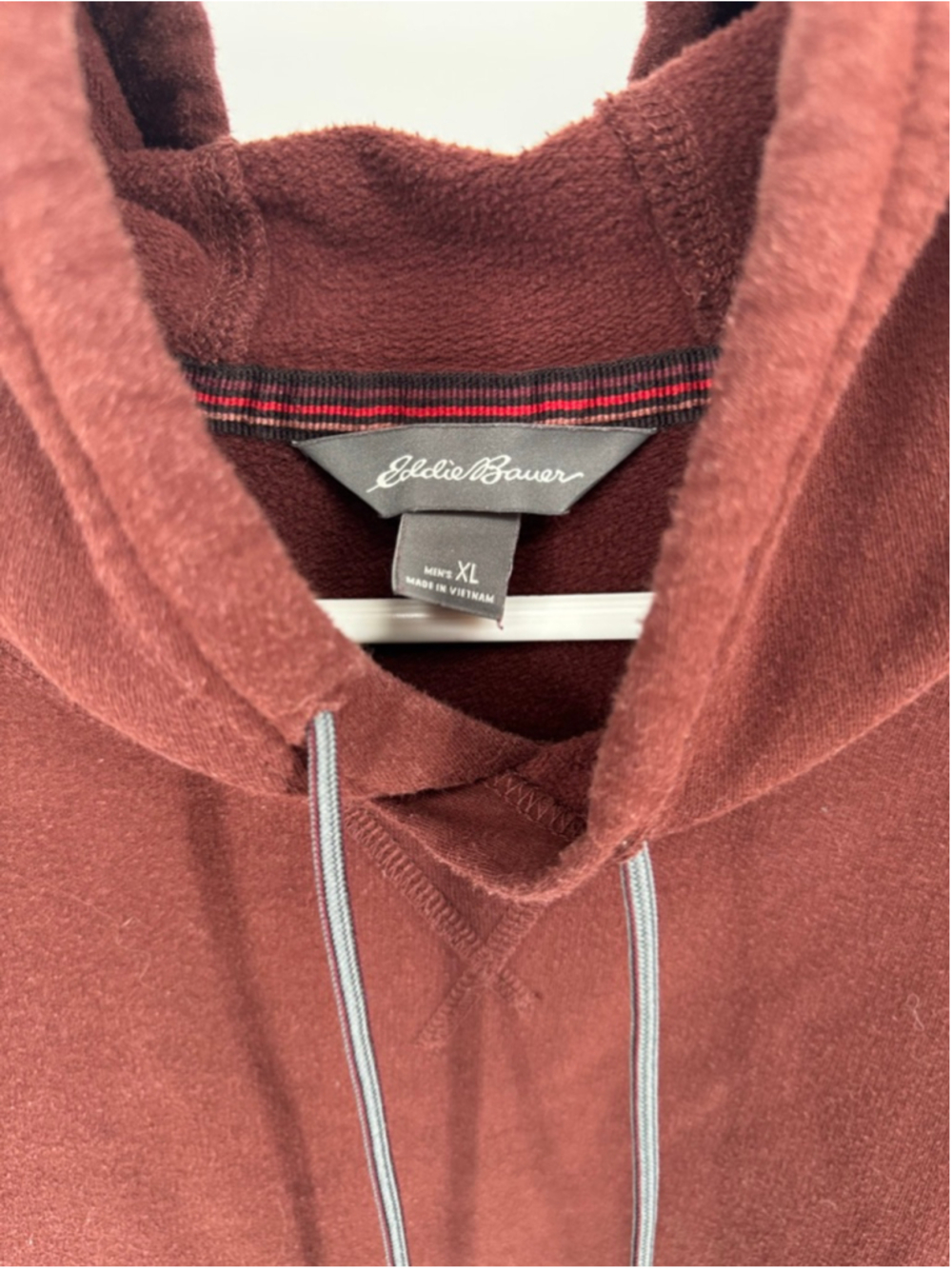 Eddie Bauer Everyday Fleece lined Red XLarge Pullover Hoodie item #2861 - Picture 7 of 10
